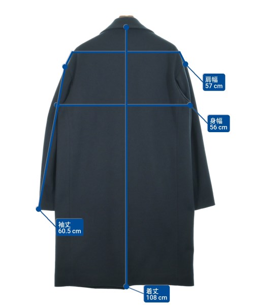 STUDIOUS（ステュディオス）チェスターコート 紺 サイズ:3(L位) メンズ/2200634520013