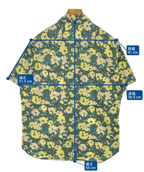 STUDIOUS（ステュディオス）カジュアルシャツ 緑 サイズ:44(S位) メンズ/2200607911053