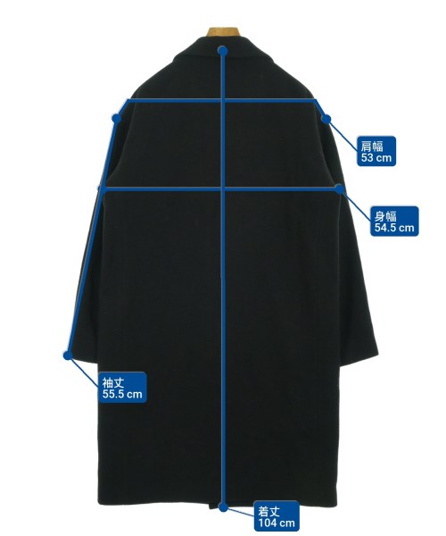 STUDIOUS（ステュディオス）チェスターコート 黒 サイズ:2(M位) メンズ/2200654783016