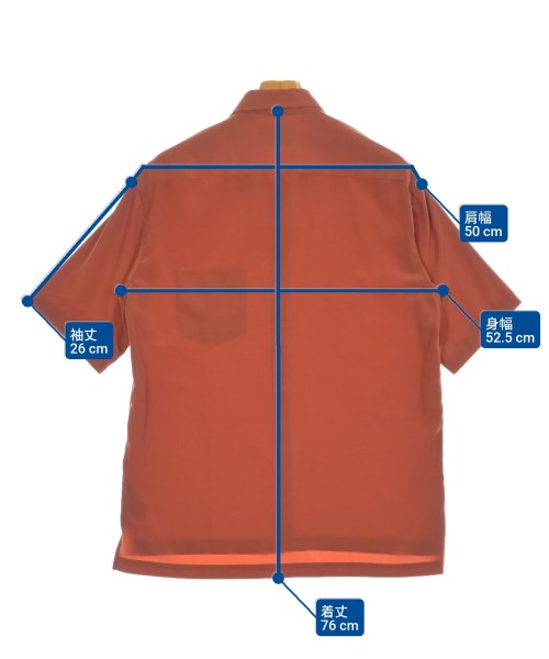 STUDIOUS（ステュディオス）カジュアルシャツ オレンジ サイズ:1(S位) メンズ/2200649956029