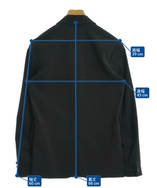 STUDIOUS（ステュディオス）カジュアルジャケット 黒 サイズ:1(S位) メンズ/2200642858054