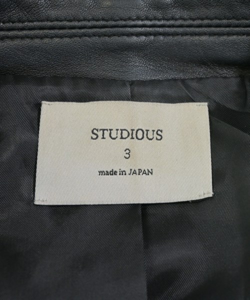 STUDIOUS（ステュディオス）ライダース 黒 サイズ:3(L位) メンズ/2200670540013