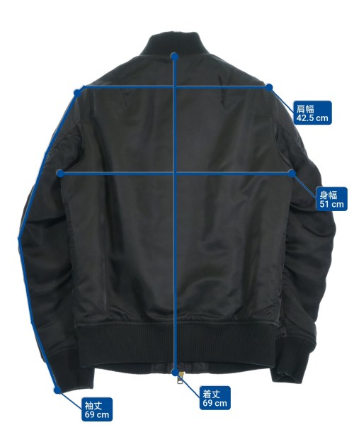 WHITELINE（ホワイトライン）ミリタリーブルゾン 黒 サイズ:46(M位) メンズ/2200618409068