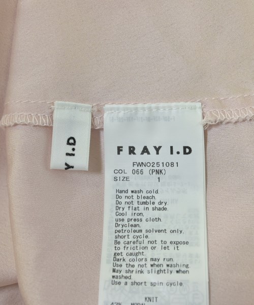 FRAY I.D（フレイアイディー）ワンピース ピンク サイズ:1(M位) レディース/2200621859027