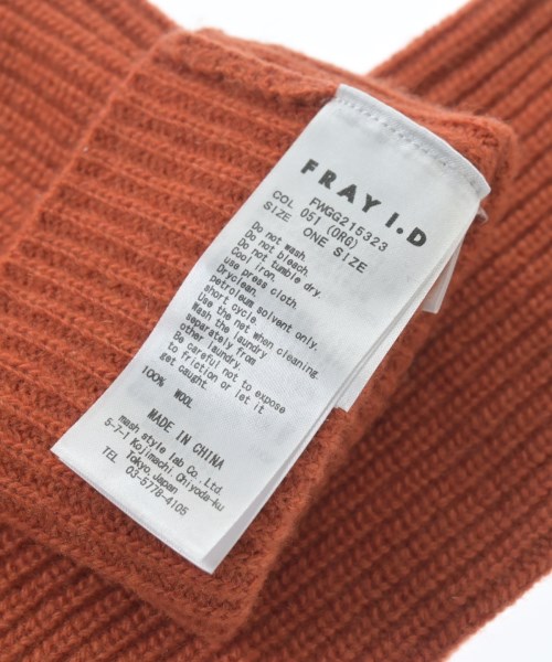 FRAY I.D（フレイアイディー）手袋 オレンジ サイズ:- レディース/2200623256138