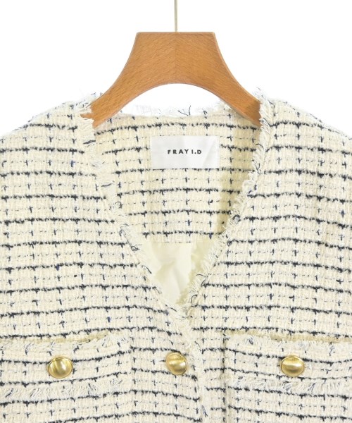 FRAY I.D（フレイアイディー）ノーカラージャケット 白 サイズ:0(S位) レディース/2200625408351