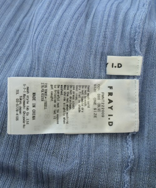 FRAY I.D（フレイアイディー）Tシャツ・カットソー 青 サイズ:F レディース/2200614644029
