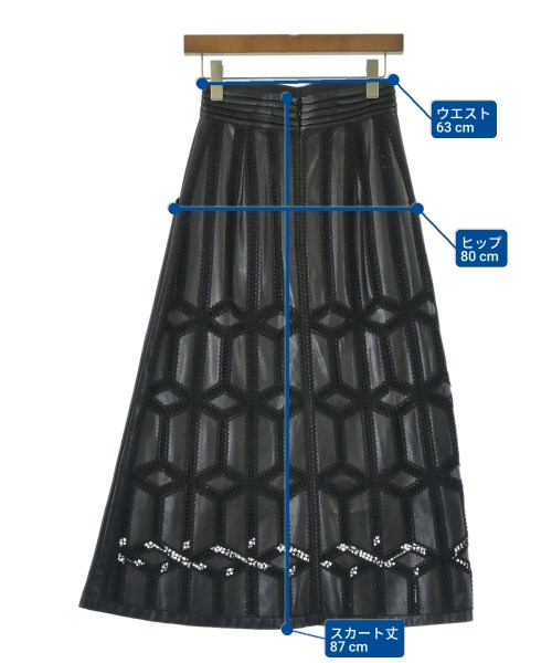 FRAY I.D（フレイアイディー）ロング・マキシ丈スカート 黒 サイズ:0(S位) レディース/2200624690030