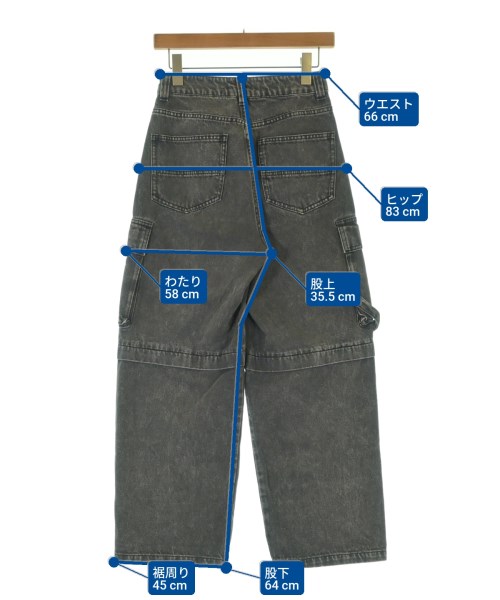 FRAY I.D（フレイアイディー）デニムパンツ グレー サイズ:0(S位) レディース/2200669131024