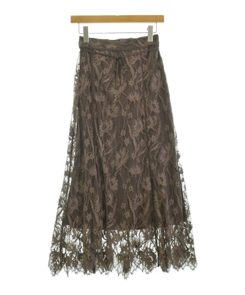 FRAY I.D(フレイアイディー)ロング・マキシ丈スカート 茶 サイズ:0(S位)/2200675751100