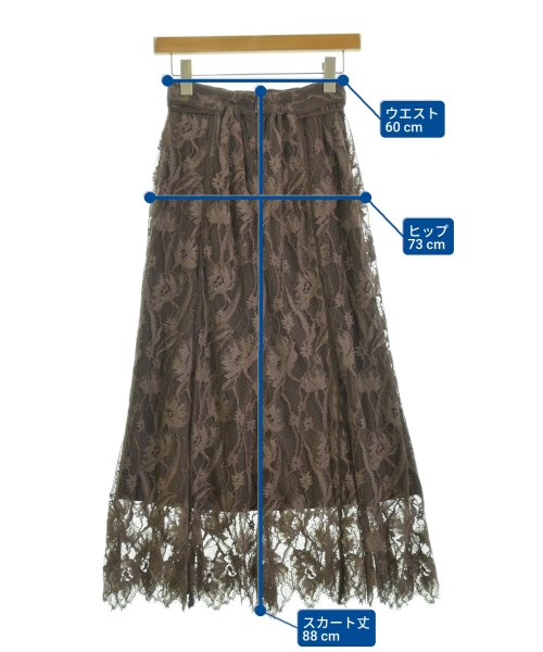 FRAY I.D（フレイアイディー）ロング・マキシ丈スカート 茶 サイズ:0(S位) レディース/2200675751100