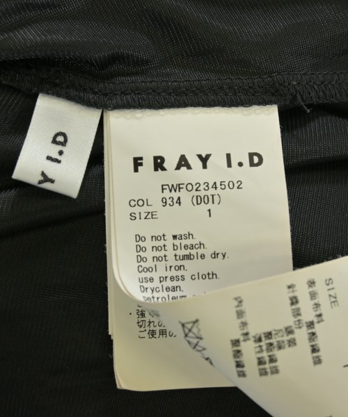 FRAY I.D（フレイアイディー）ワンピース 黒 サイズ:1(M位) レディース/2200694115037