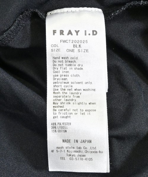 FRAY I.D（フレイアイディー）ノースリーブ 黒 サイズ:ONE レディース/2200701101077