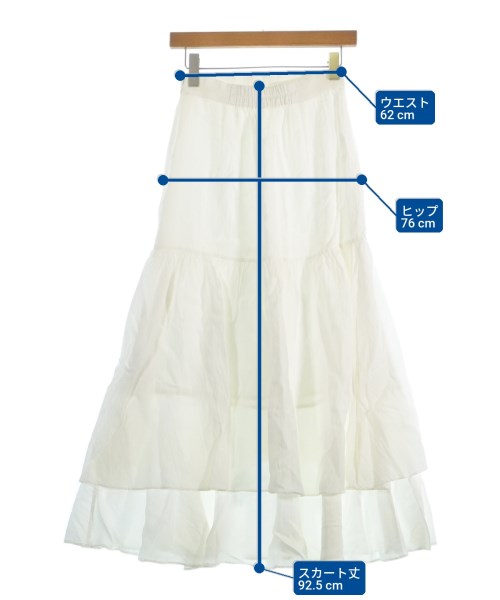 FRAY I.D（フレイアイディー）ロング・マキシ丈スカート 白 サイズ:1(M位) レディース/2200651333092