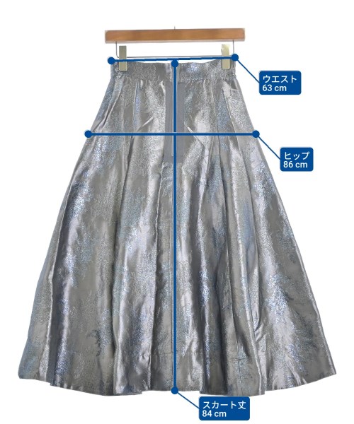 FRAY I.D（フレイアイディー）ロング・マキシ丈スカート シルバー サイズ:0(S位) レディース/2200647052075