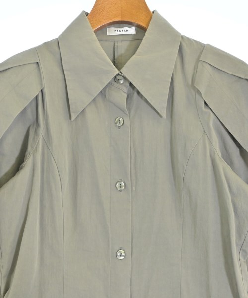 FRAY I.D（フレイアイディー）シャツワンピース カーキ サイズ:0(S位) レディース/2200655290049