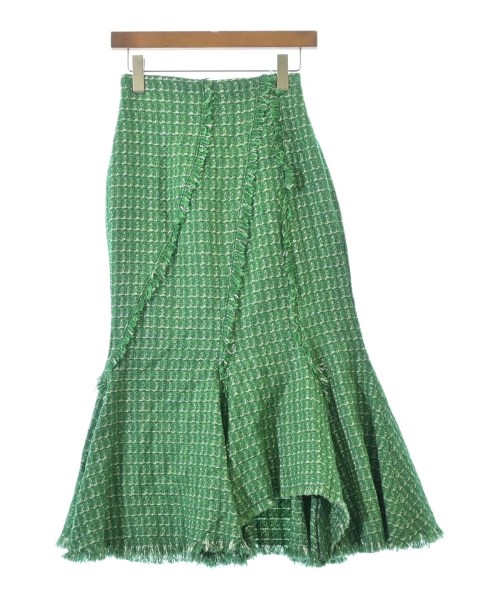FRAY I.D(フレイアイディー)ロング・マキシ丈スカート 緑 サイズ:0(S位)/2200656447121