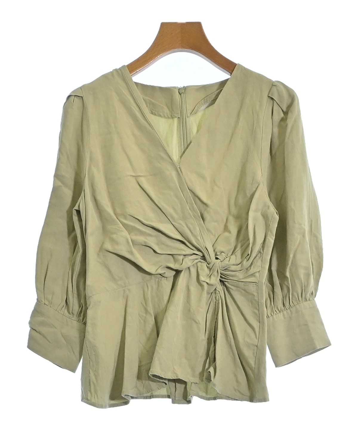 新品未使用FRAY I.D 4wayペプラムブラウス　イエロー セール】 【一部店舗限定/洗える】プレザンスジャカード ペプラム