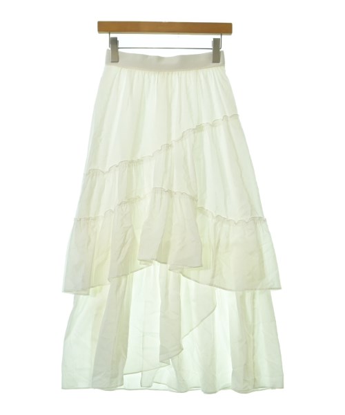FRAY I.D(フレイアイディー)ロング・マキシ丈スカート 白 サイズ:0(S位)/2200644107044