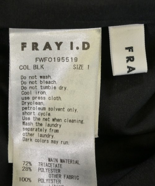 FRAY I.D（フレイアイディー）ワンピース 黒 サイズ:1(M位) レディース/2200708531037
