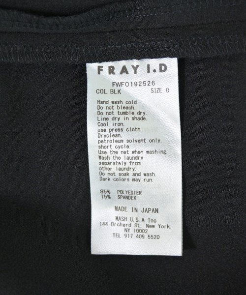 FRAY I.D（フレイアイディー）ワンピース 黒 サイズ:0(S位) レディース/2200708541012
