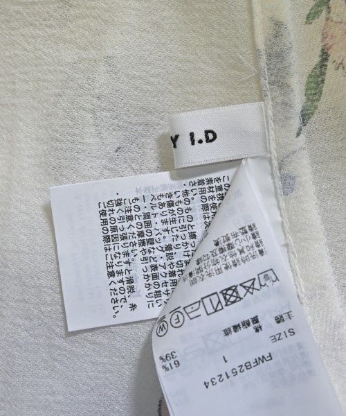 FRAY I.D（フレイアイディー）ブラウス 白 サイズ:1(M位) レディース/2200664071028