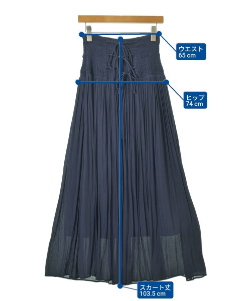 FRAY I.D（フレイアイディー）ロング・マキシ丈スカート 紺 サイズ:1(M位) レディース/2200665044304