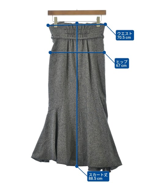 FRAY I.D（フレイアイディー）ロング・マキシ丈スカート グレー サイズ:0(S位) レディース/2200665615030