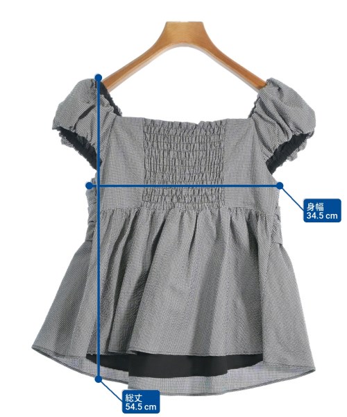 FRAY I.D（フレイアイディー）カジュアルシャツ 黒 サイズ:0(S位) レディース/2200666429032