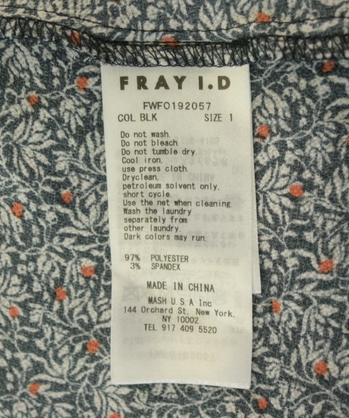 FRAY I.D（フレイアイディー）ワンピース 黒 サイズ:1(M位) レディース/2200725446192
