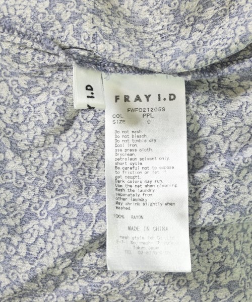 FRAY I.D（フレイアイディー）ワンピース 紫 サイズ:0(S位) レディース/2200689451065