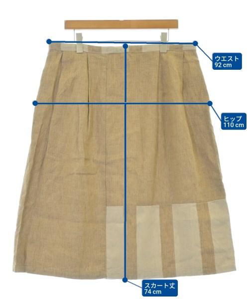 GALLEGO DESPORTES（ギャレゴデスポート）ひざ丈スカート 茶 サイズ:S レディース/2200637849104