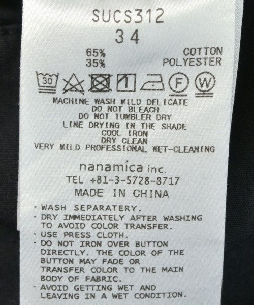 nanamica（ナナミカ）その他 黒 サイズ:34(XL位) メンズ/2200655316176