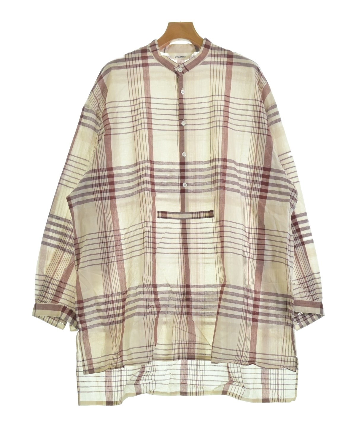 DIGAWEL ディガウェル カジュアルシャツ メンズ 【古着】【中古】 DIGAWEL（ディガウェル）カジュアルシャツ ベージュ サイズ:3(L位
