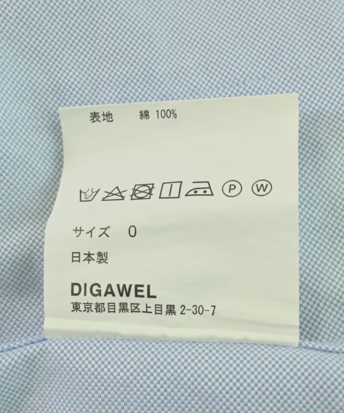 DIGAWEL（ディガウェル）カジュアルシャツ 青 サイズ:0(L位) メンズ/2200716337256