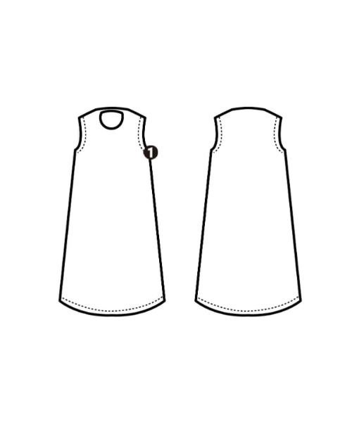 YOKO CHAN（ヨーコチャン）ワンピース グレー サイズ:36(S位) レディース/2200648819028