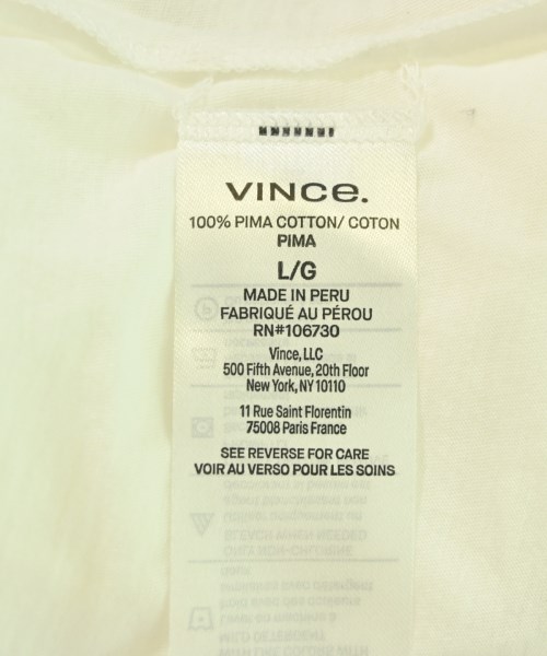 Vince（ヴィンス）Tシャツ・カットソー 白 サイズ:L レディース/2200700292042