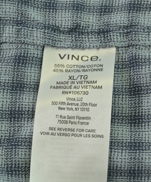 Vince（ヴィンス）カジュアルシャツ 青 サイズ:XL メンズ/2200706870282