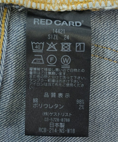 RED CARD（レッドカード）デニムパンツ 青 サイズ:24(S位) レディース/2200695074104
