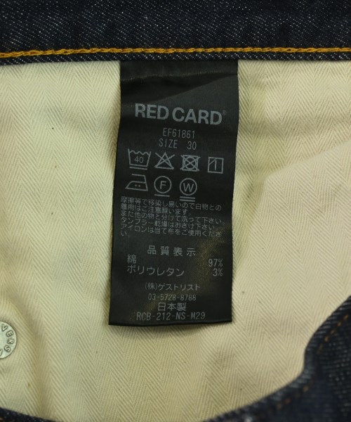RED CARD（レッドカード）デニムパンツ 紺 サイズ:30(M位) メンズ/2200695574086