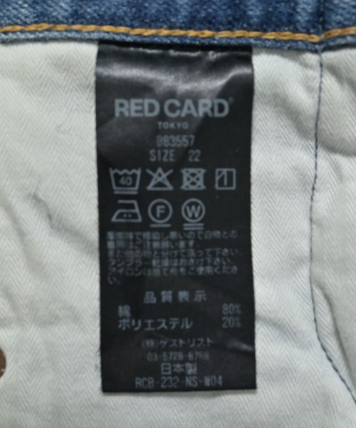 RED CARD（レッドカード）デニムパンツ 青 サイズ:22(XS位) レディース/2200668045025