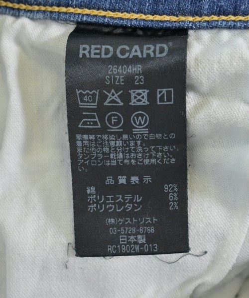 RED CARD（レッドカード）デニムパンツ 青 サイズ:23(XS位) レディース/2200730266013