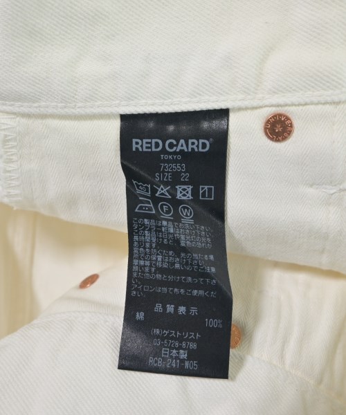 RED CARD（レッドカード）デニムパンツ 白 サイズ:22(XS位) レディース/2200691618098