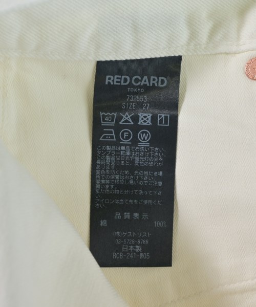 RED CARD（レッドカード）デニムパンツ 白 サイズ:27(M位) レディース/2200691620374