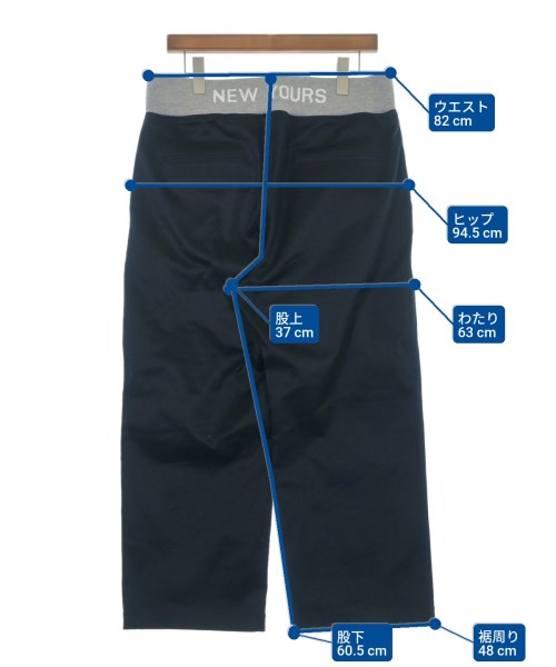 Mr.GENTLEMAN（ミスタージェントルマン）クロップドパンツ 紺 サイズ:M メンズ/2200636755048