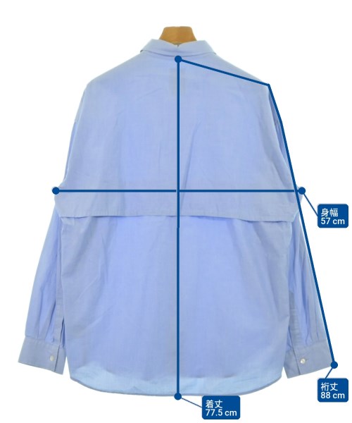 Mr.GENTLEMAN（ミスタージェントルマン）カジュアルシャツ 青 サイズ:L メンズ/2200632009046