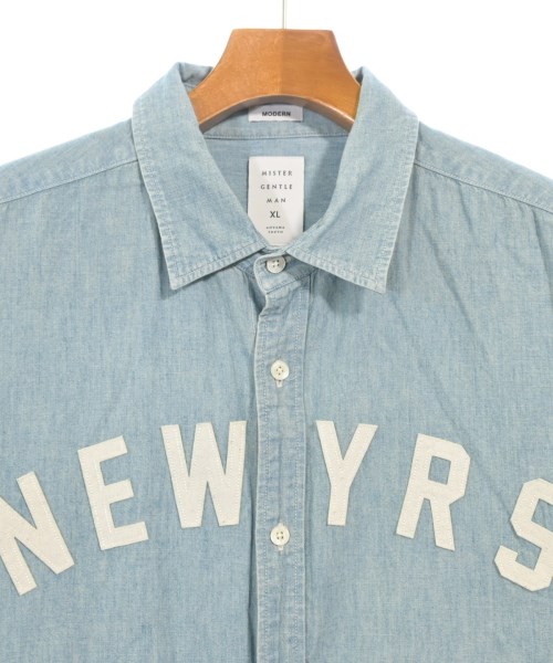 Mr.GENTLEMAN（ミスタージェントルマン）カジュアルシャツ 青 サイズ:XL メンズ/2200612333154