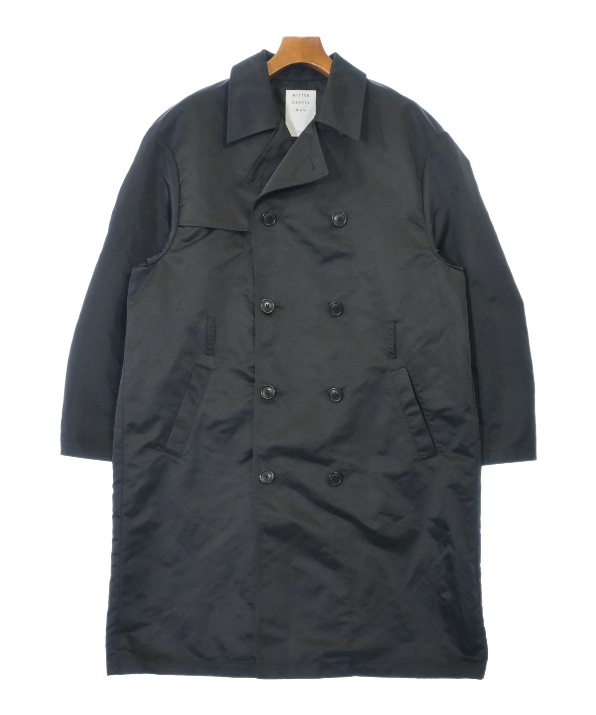 極美品 ミスタージェントルマン トレンチコート Mr.GENTLEMAN（ミスタージェントルマン）トレンチコート 黒 サイズ:S