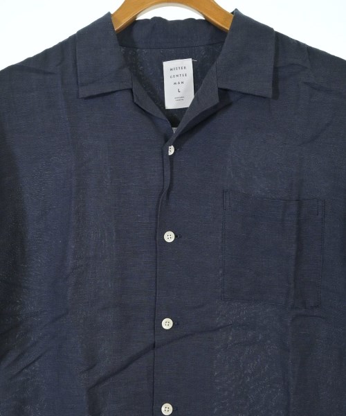 Mr.GENTLEMAN（ミスタージェントルマン）カジュアルシャツ 紺 サイズ:L メンズ/2200646102474
