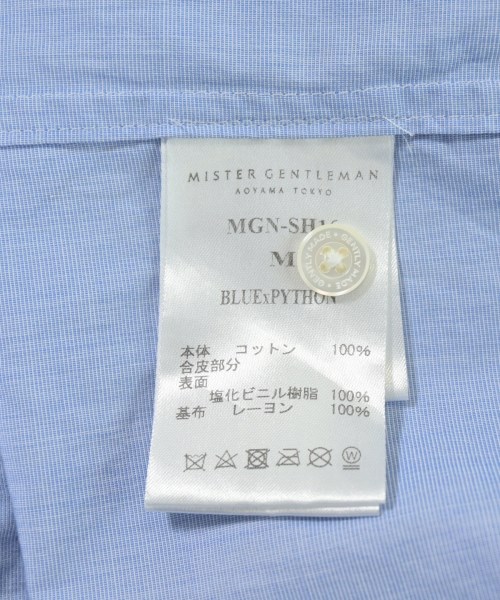 Mr.GENTLEMAN（ミスタージェントルマン）カジュアルシャツ 青 サイズ:M メンズ/2200707815046